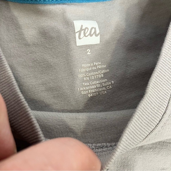 Tea Collection long sleeve t-shirt horse design graphic 100% cotton size 2 - Picture 2 of 4